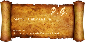 Petri Gabriella névjegykártya